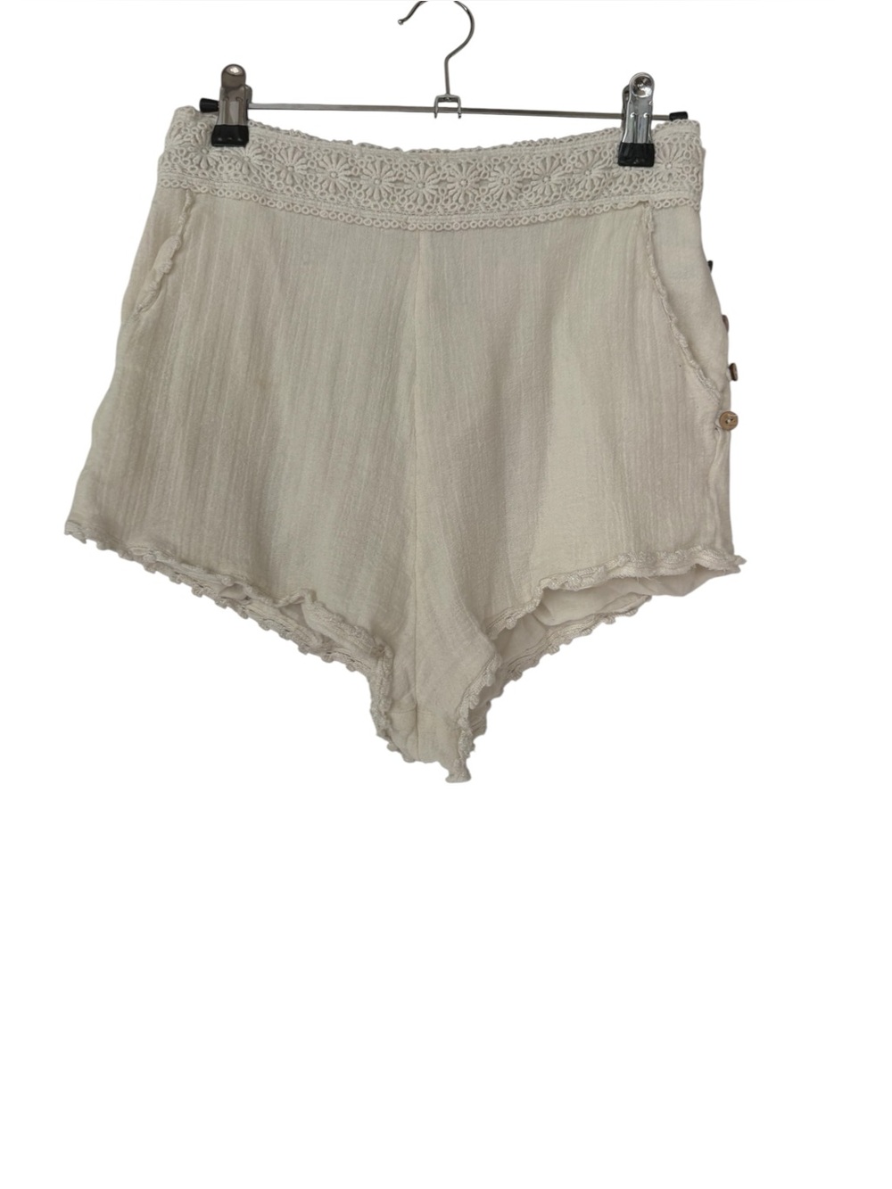 Free People Lace Linen Shorts